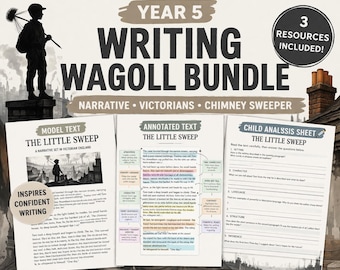Pacote de Narrativas WAGOLL para o 5º Ano | Texto Modelo sobre um Limpador de Chaminés da Era Vitoriana (PDF)