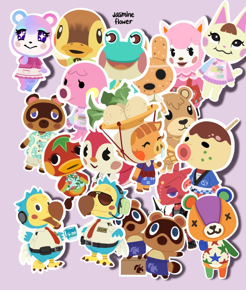 Assorted ACNH Stickers Etsy