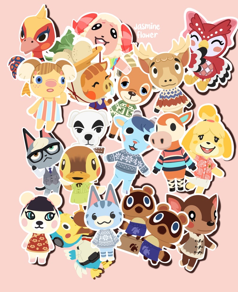 Assorted ACNH Stickers Etsy