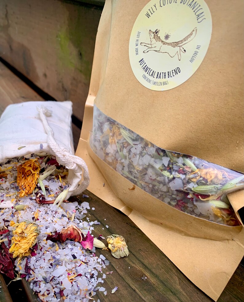 Botanical Bath Blend Herbal Bath Tea Tub Infusion Etsy