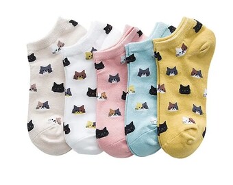 Chaussettes basses fantaisie fantaisie pour animaux de compagnie pour femmes, taille unique UK 3-7 EU 36-40