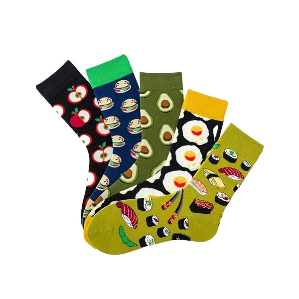 Womens Food Of The World Novelty Ankle Socks One Size UK 3-7 EU 36-40