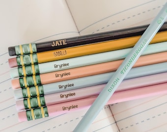 Lápices Ticonderoga personalizados: nombre grabado, regreso a clases