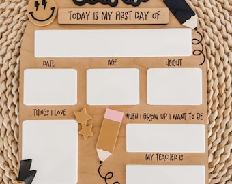 Personalized First & Last Day of School Board: Reusable Photo Prop