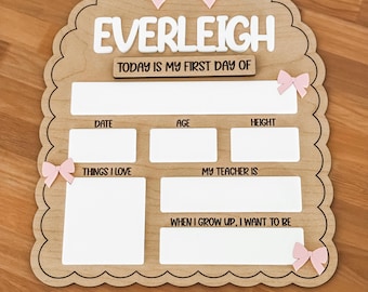 Personalized First & Last Day of School Board: Reusable Photo Prop