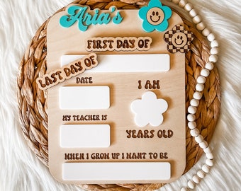 Personalized First & Last Day of School Board: Photo Prop