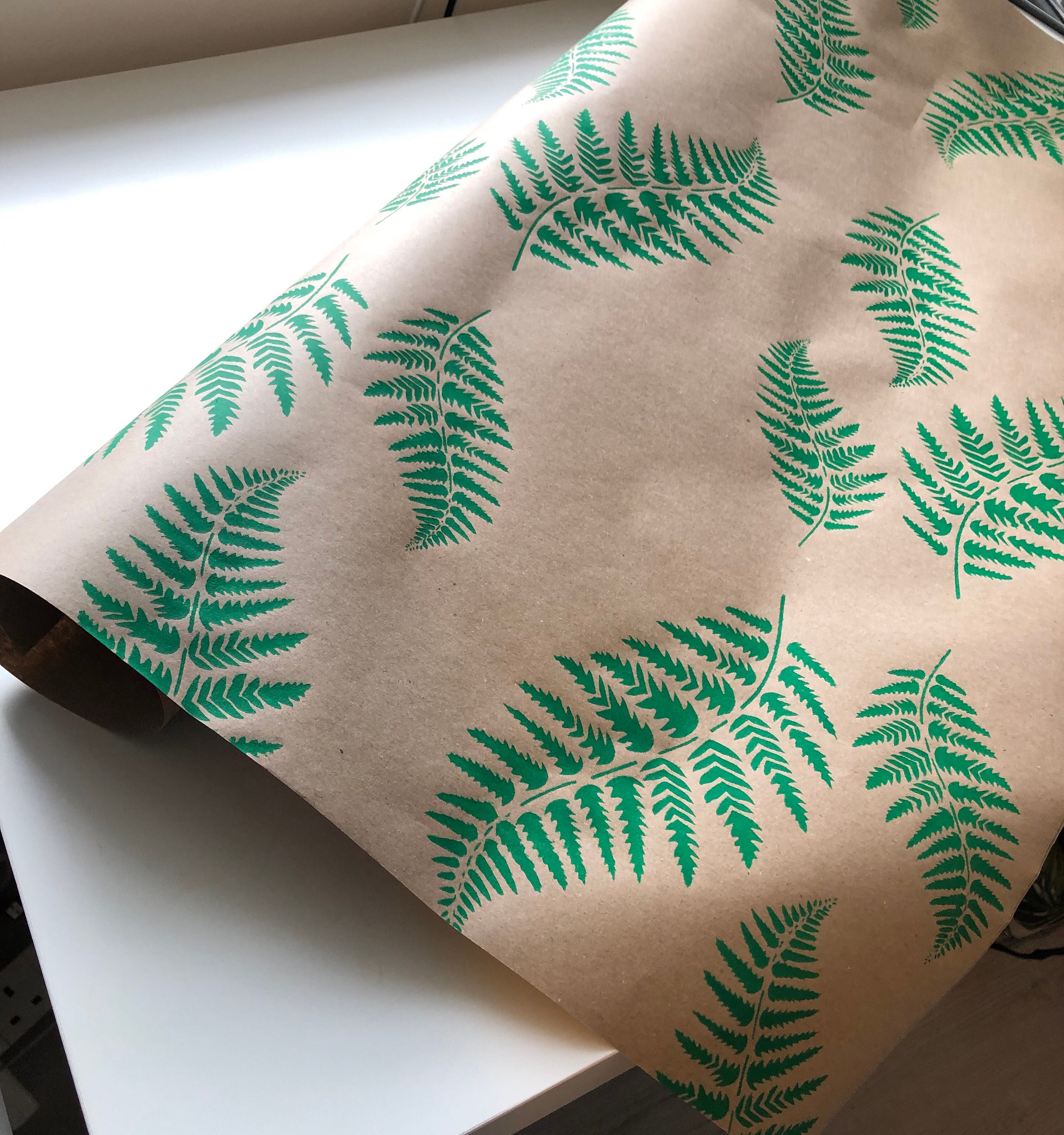 Biodegradable wrapping paper in fern design Etsy