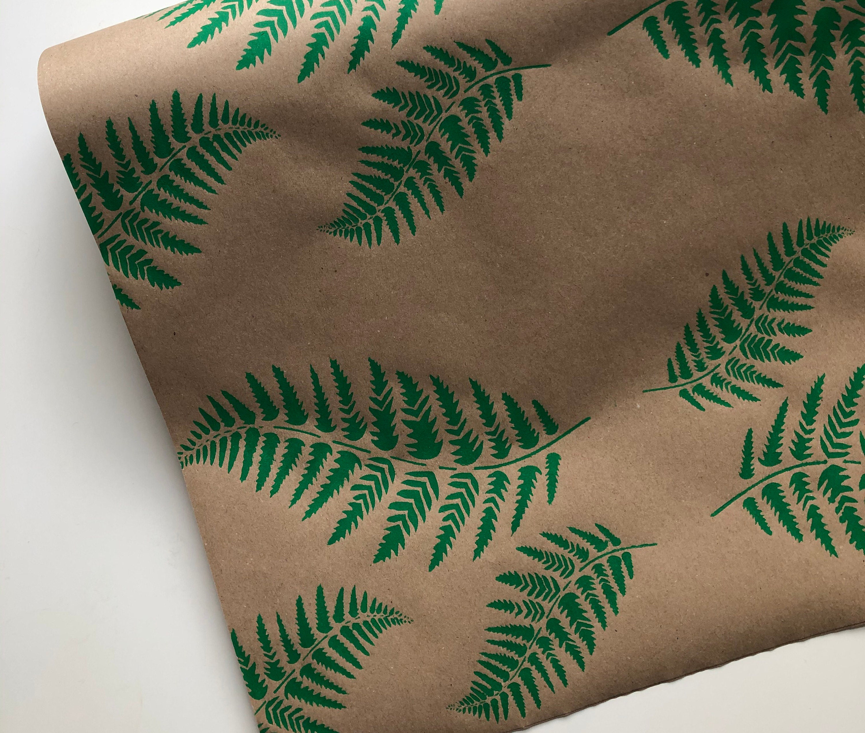 Biodegradable wrapping paper in fern design Etsy