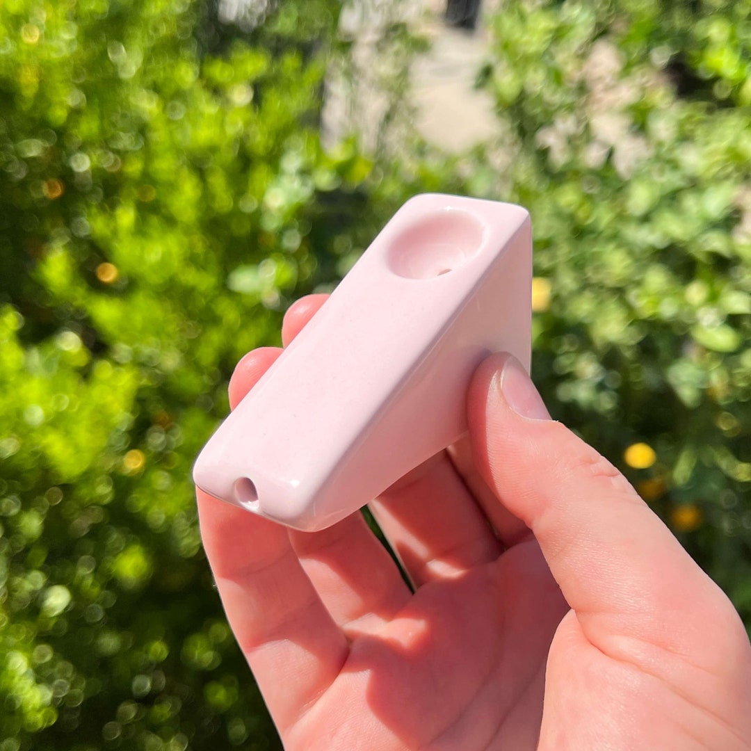 Triangle Pipe Cute Art Tiny Girly Pipes Handmade Ceramic Small Pipes