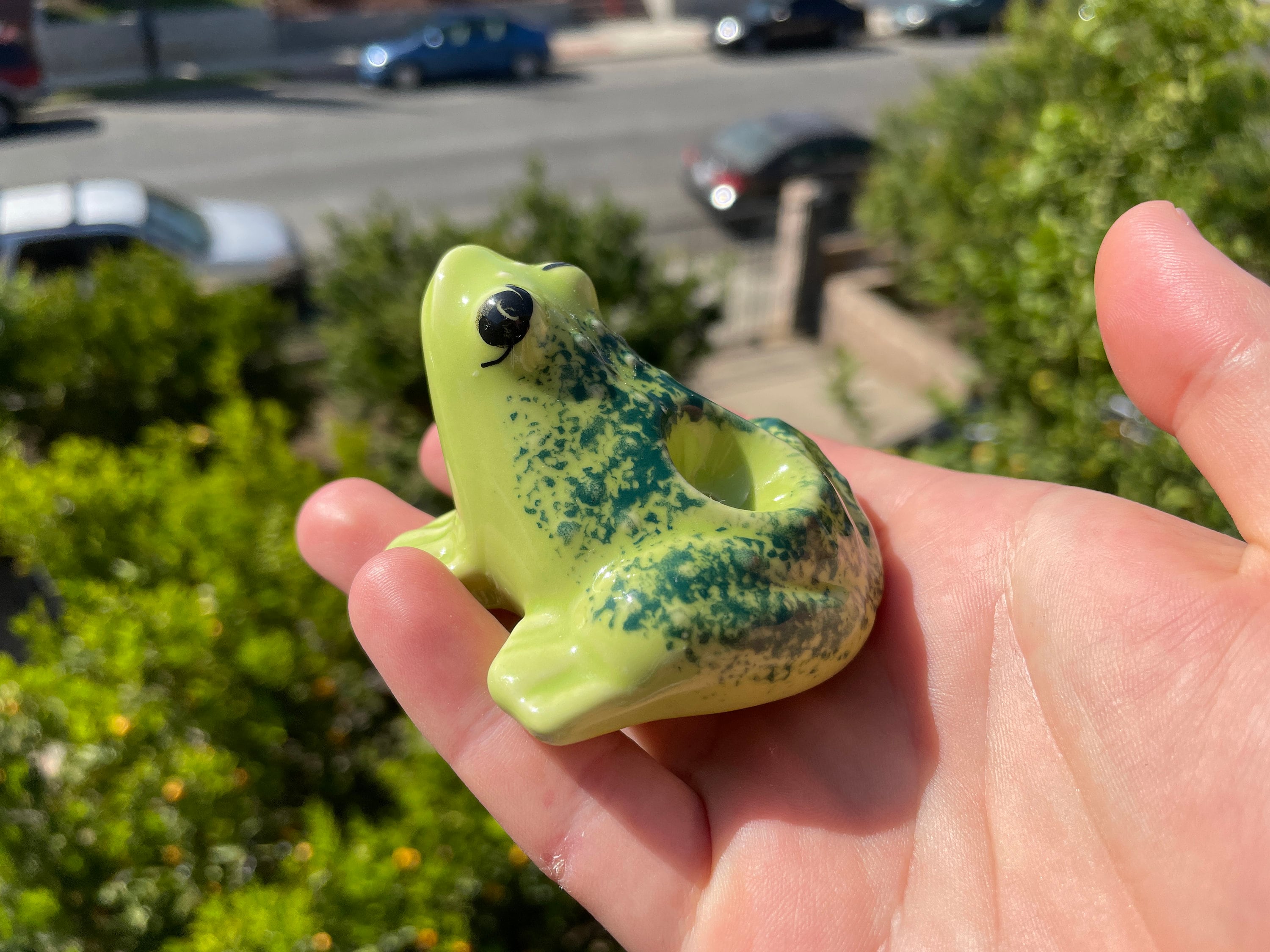 Gift Set for Stoner Unique Ceramic Frog Pipe & Small Jar - Etsy UK