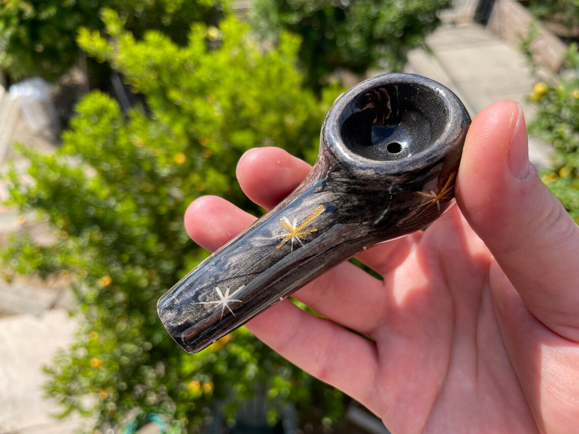 Smoking Pipe Hand Womens Pipes Ceramic Handmade Big Bowl - Etsy