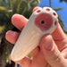 Cat Paw Pipe Kitty Paw Pipes Cute Girly Gift Unique Art Design Pretty Pink Bowl Ceramic Hand Pipe Beautiful Gifts for Her Gifts for Him 