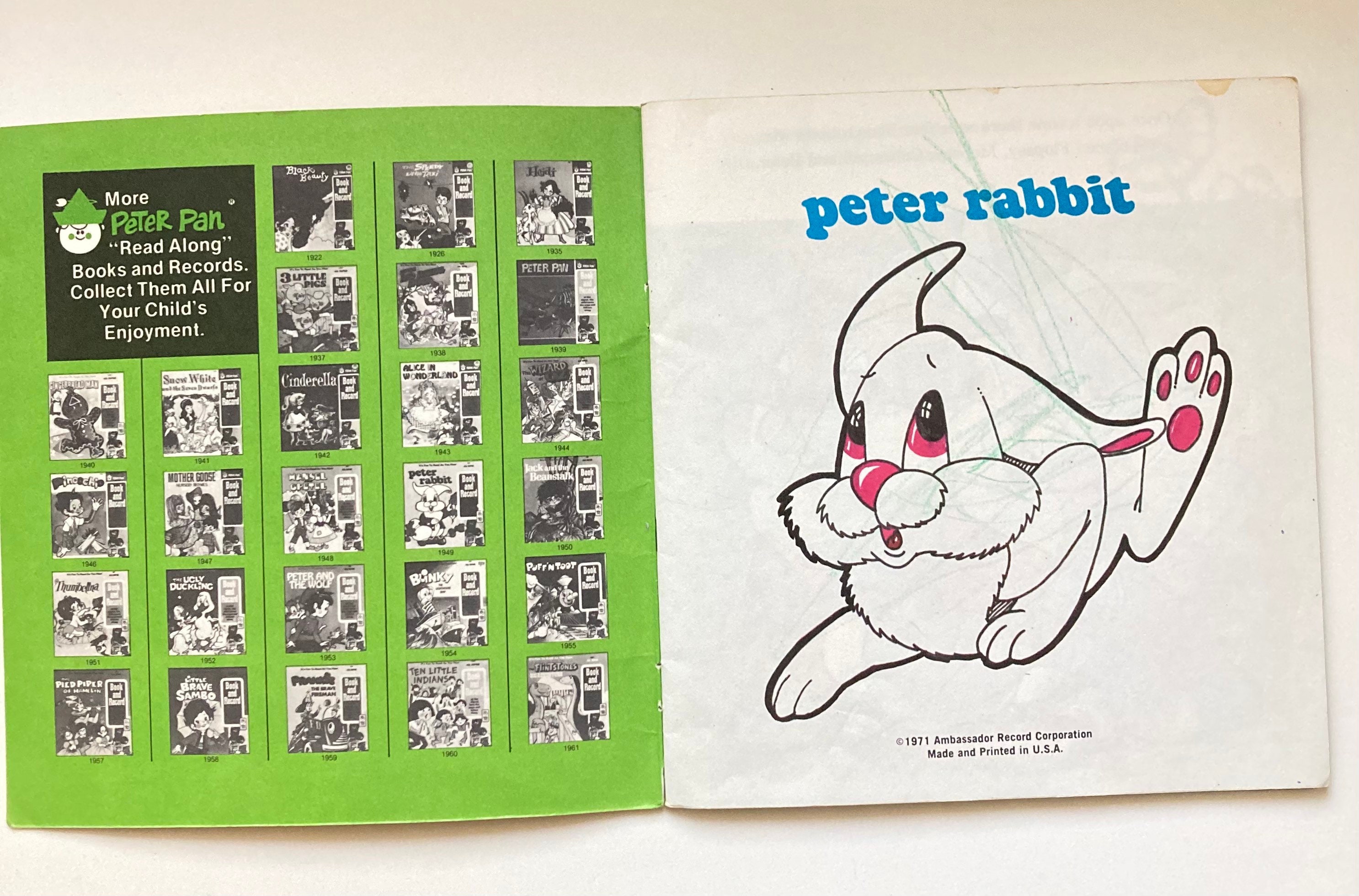 Peter Rabbit 45 Rpm Record 1971 Peter Rabbit and 45 RPM Record ~ Vintage Children's Book ...