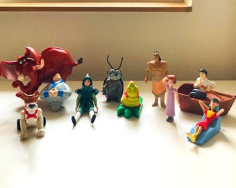 1990's Lot of 10 Happy Meal Toys ~ Disney/Pixar ~ Plastic Figurines ~ Collectible