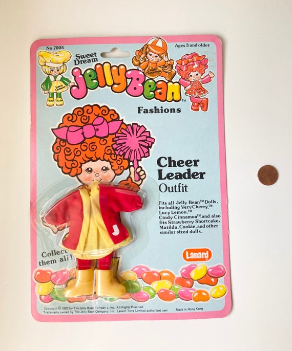 人形 Little Jellybean 8 1982 Vintage Sweet Dream Jelly Bean Fashions Doll Cheer Leader