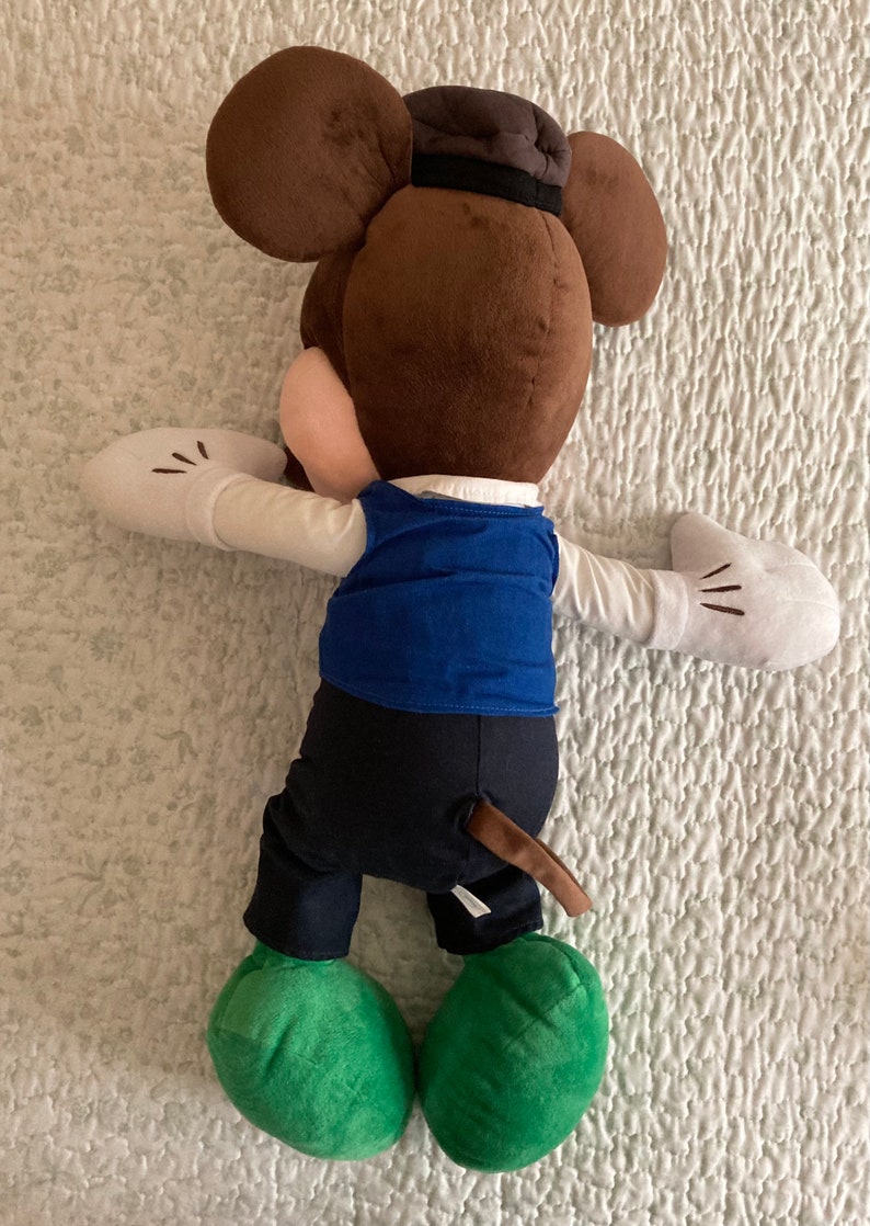 Rare Disney Original Mickey Mouse w/Tie & Hat Large Plush ~ Collectible image 9