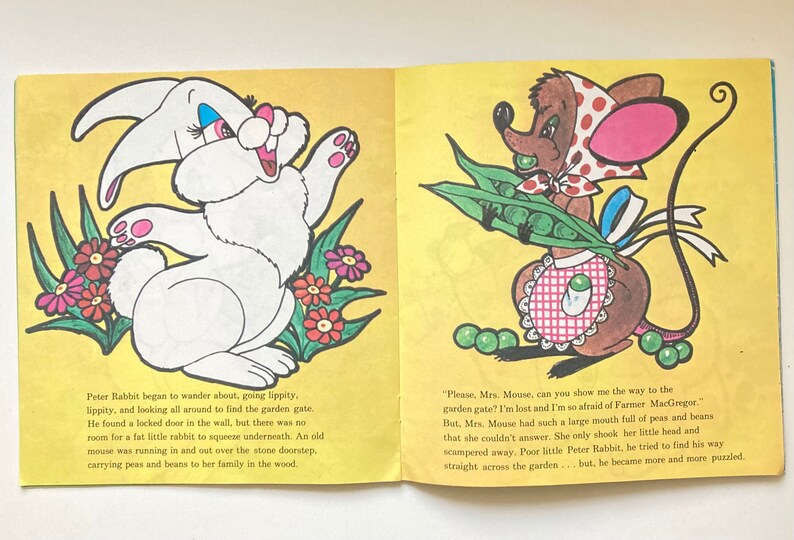 Peter Rabbit 45 Rpm Record 1971 Peter Rabbit and 45 RPM Record ~ Vintage Children's Book ...