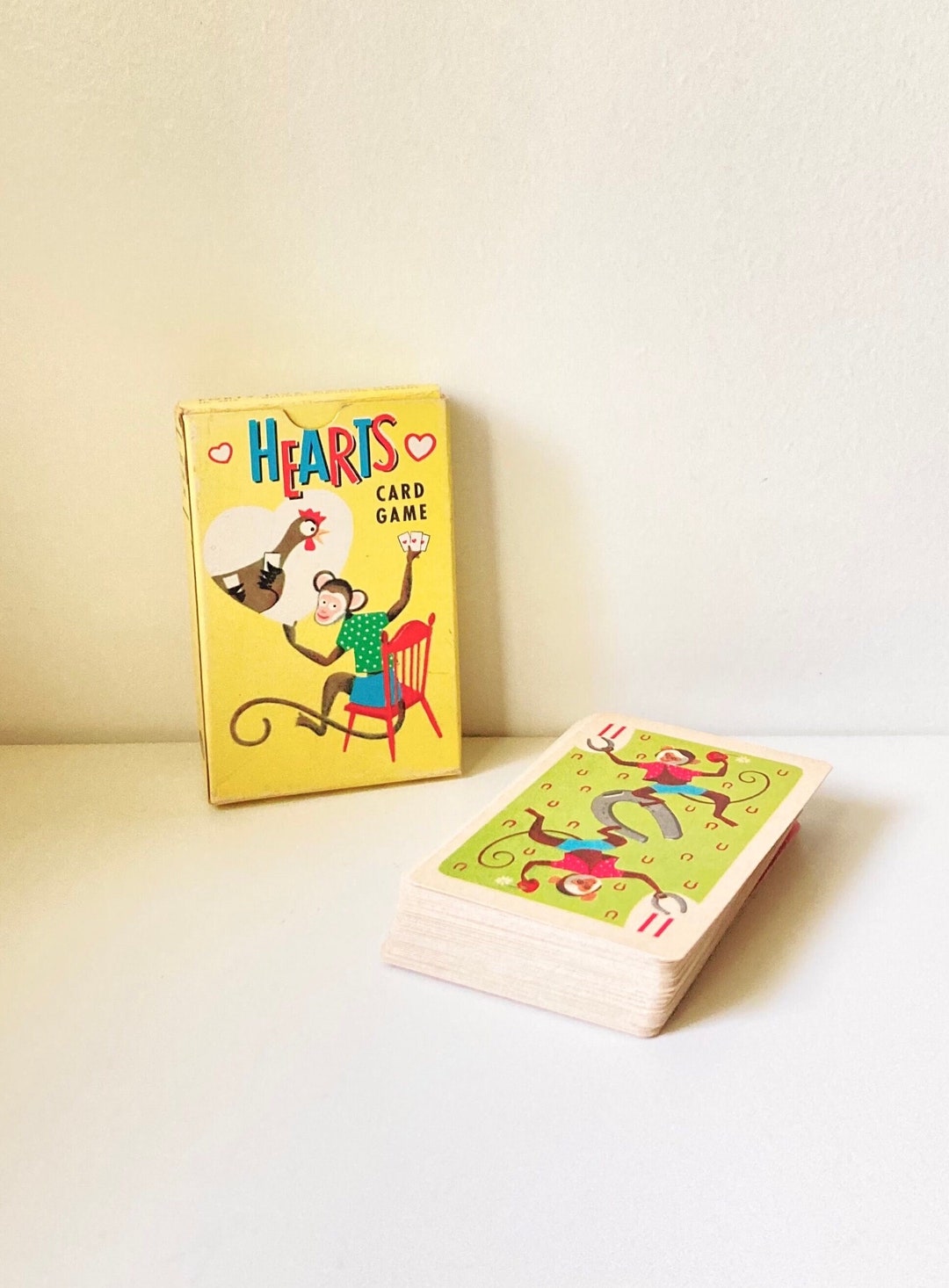 Vintage Deck of Cards Game hearts Whitman Publishing Co. No. 43014