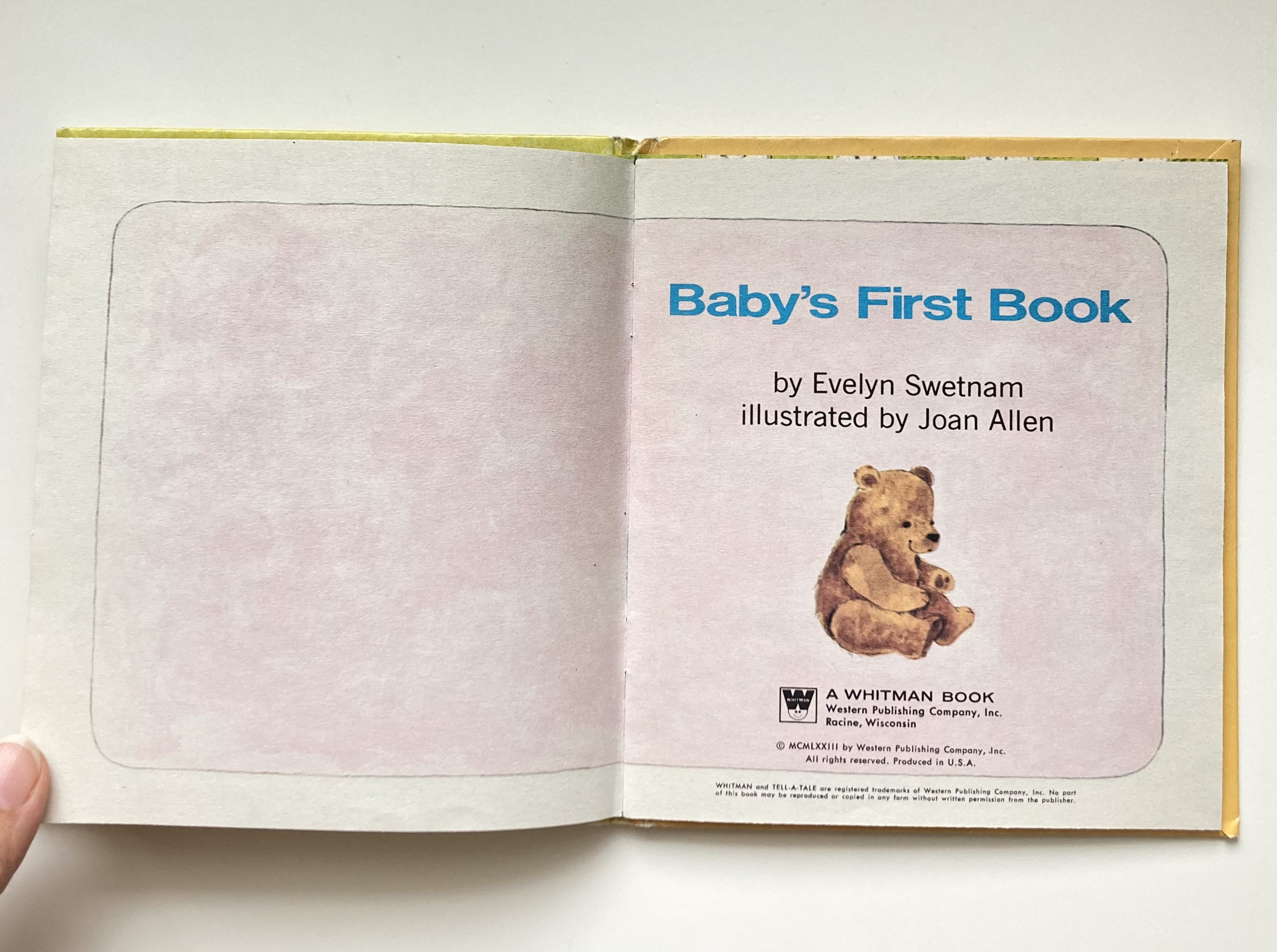 Leisel's First Book 1973 Vintage