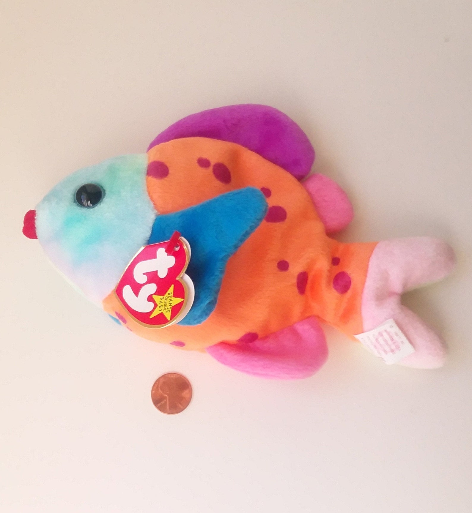 1999 Vintage Retired TY Beanie Baby Lips The Fish Etsy