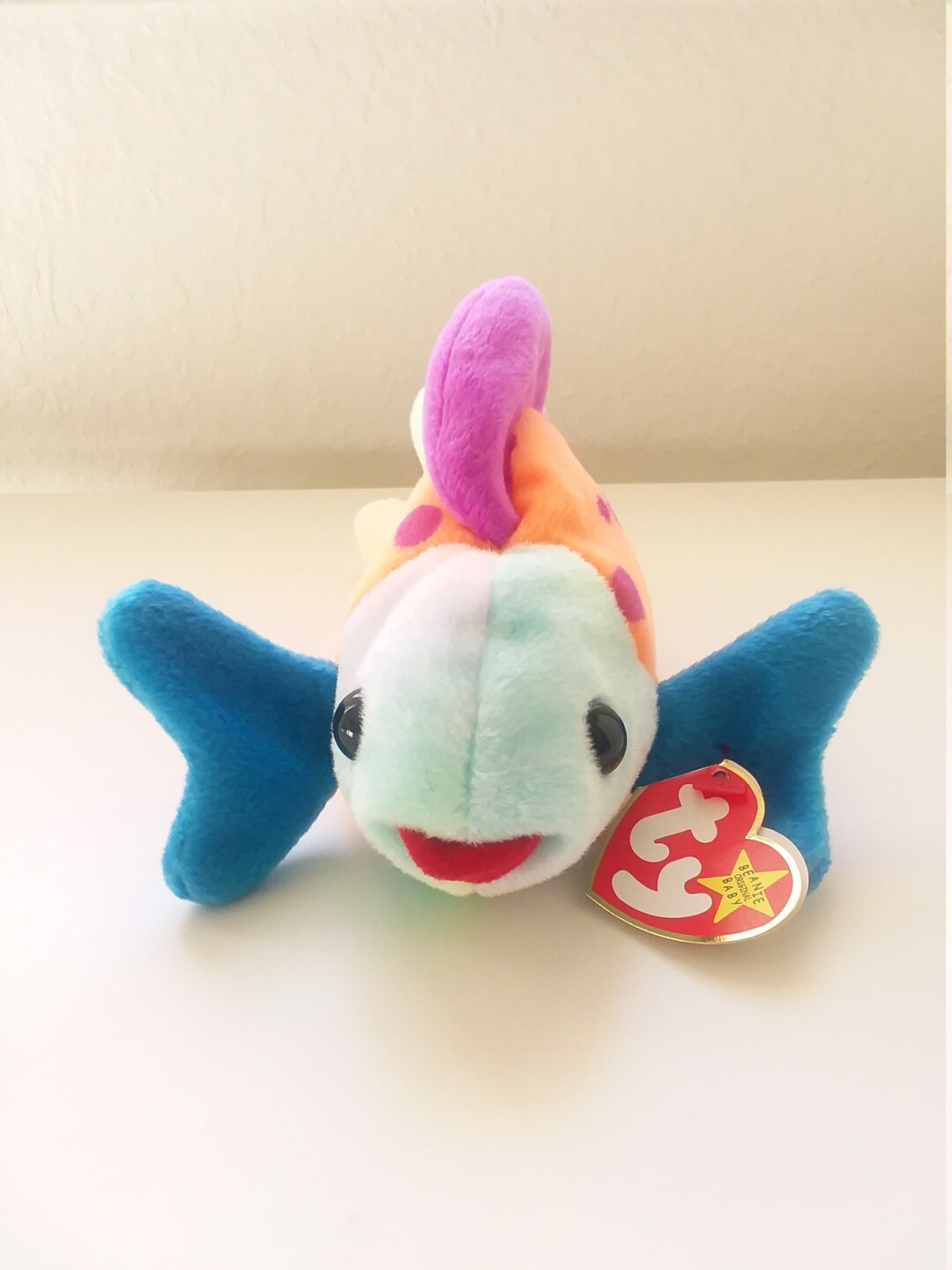 1999 Vintage TY Beanie Baby lips the Fish Style 4254 Retired