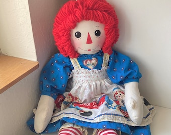 Vintage Raggedy Ann 24" Doll with I Love You Heart ~ Collectible