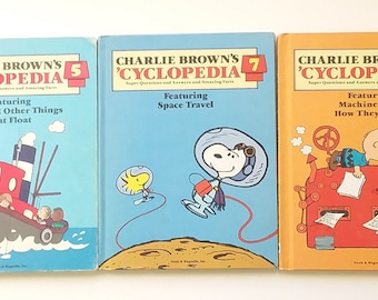 Vintage Charlie Brown's Encyclopedia Book Set (1981) – Volumes 1–6