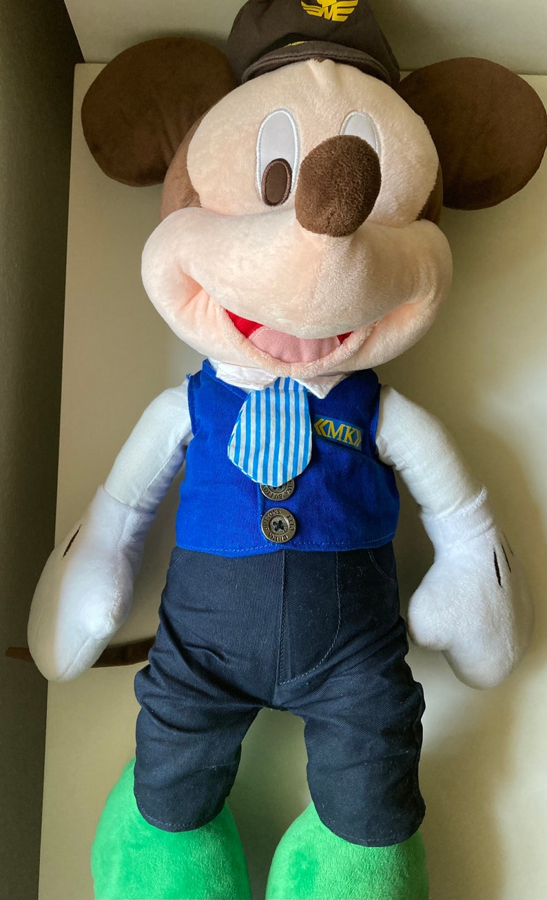 Rare Disney Original Mickey Mouse w/Tie & Hat Large Plush ~ Collectible image 3