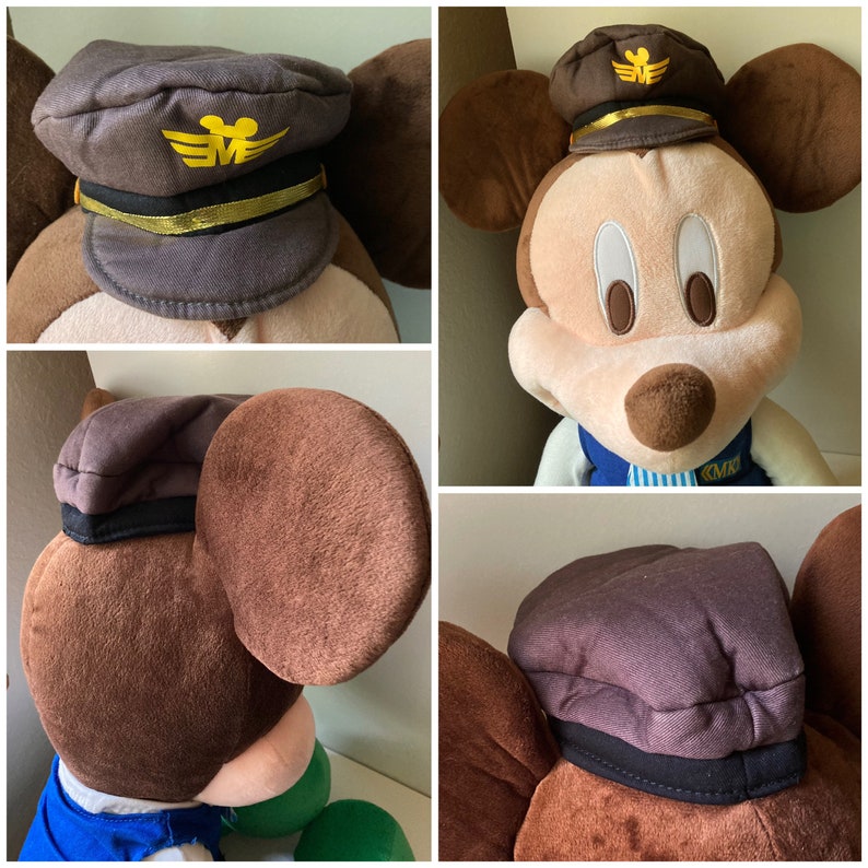 Rare Disney Original Mickey Mouse w/Tie & Hat Large Plush ~ Collectible image 7