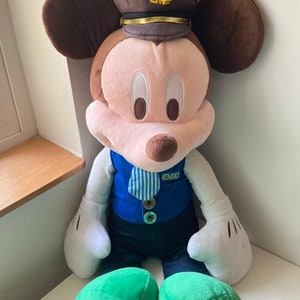 Rare Disney Original Mickey Mouse w/Tie & Hat Large Plush ~ Collectible image 1
