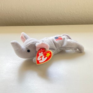 1999 McDonald&#39;s Happy Meal Toy: Teenie Beanie Baby &quot;Righty&#39;&#39;  the Elephant ~ Toy Animal ~ Collectible