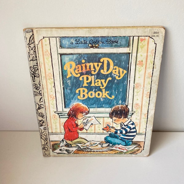 1981 Rainy Day Play by Susan Young  Vintage Book ~ A Little Golden Book ~ Collectibles