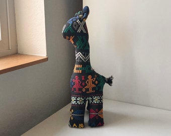 Vintage Alpaca Llama Stuffed Embroidered Plush from South America ~ Collectible