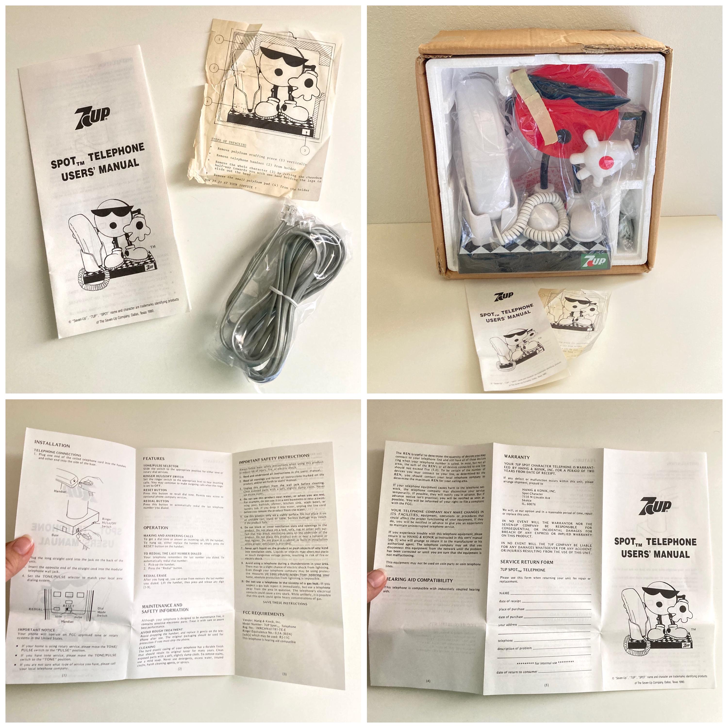7up Spot phone 　セブンアップ　電話 1990 Vintage 