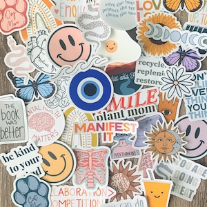 12 Sticker Mystery Pack | Laptop Sticker Pack | Teen Gift Ideas | Laptop Decals | Water Bottle Sticker | Aesthetic Sticker Pack |Cute Boho