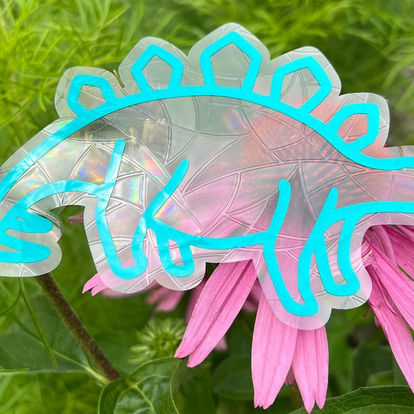 Dinosaur | Sun Catcher | Rainbow Maker | Sticker | Window Cling | Light Catching Decal | Reusable