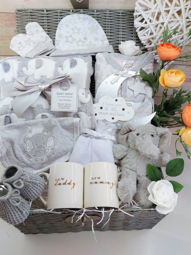 Ultra Deluxe Unisex Baby Hamper Elephant Theme Baby Gift Etsy UK