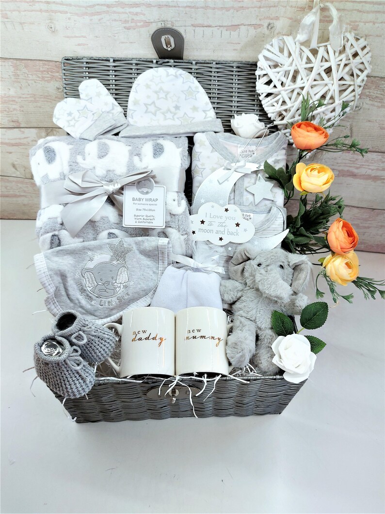 Ultra Deluxe Unisex Baby Hamper Elephant Theme Baby Gift Etsy UK
