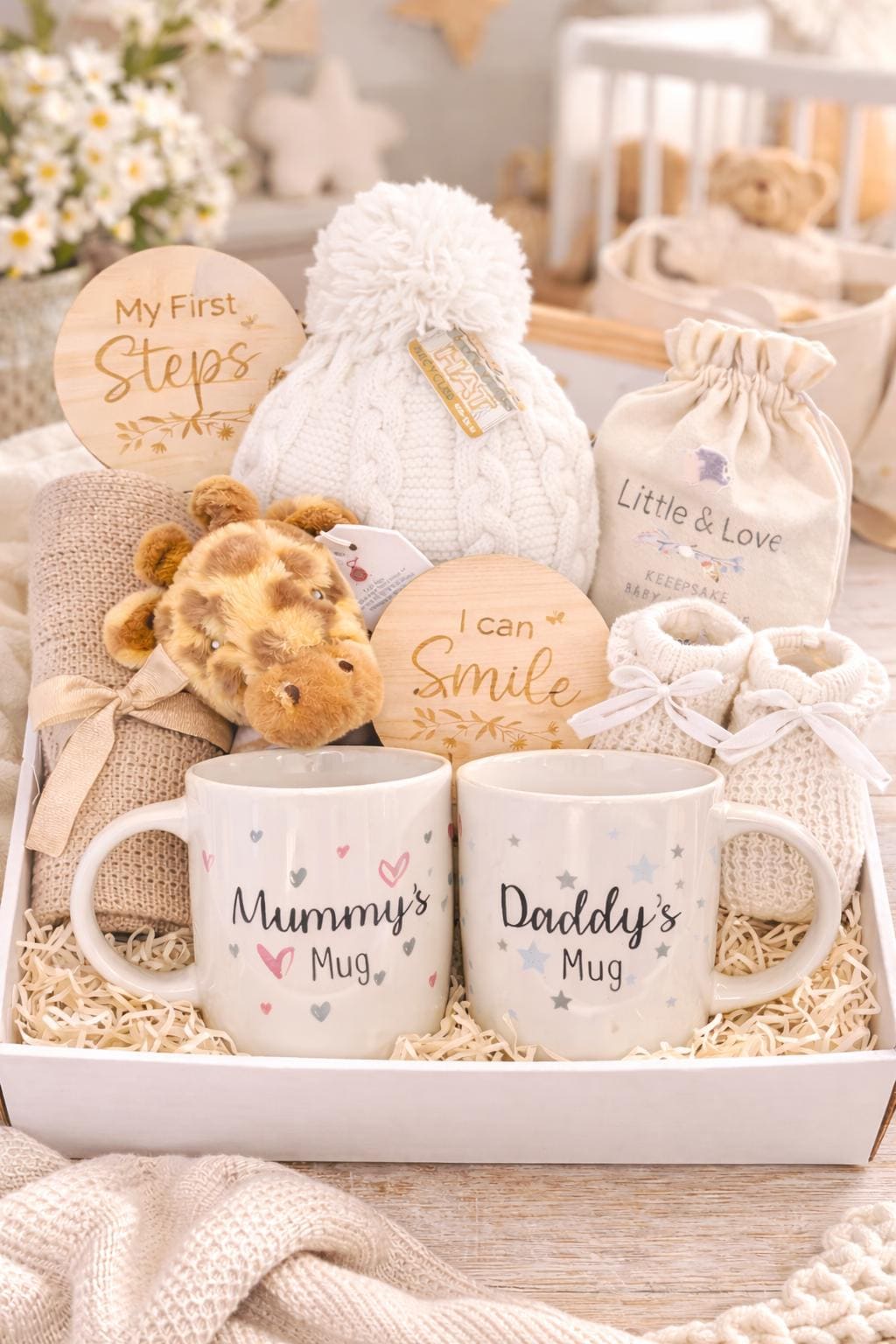 New Baby Gift Hamper | Baby Shower Gift Box | New Mum and Dad Mug Set ...