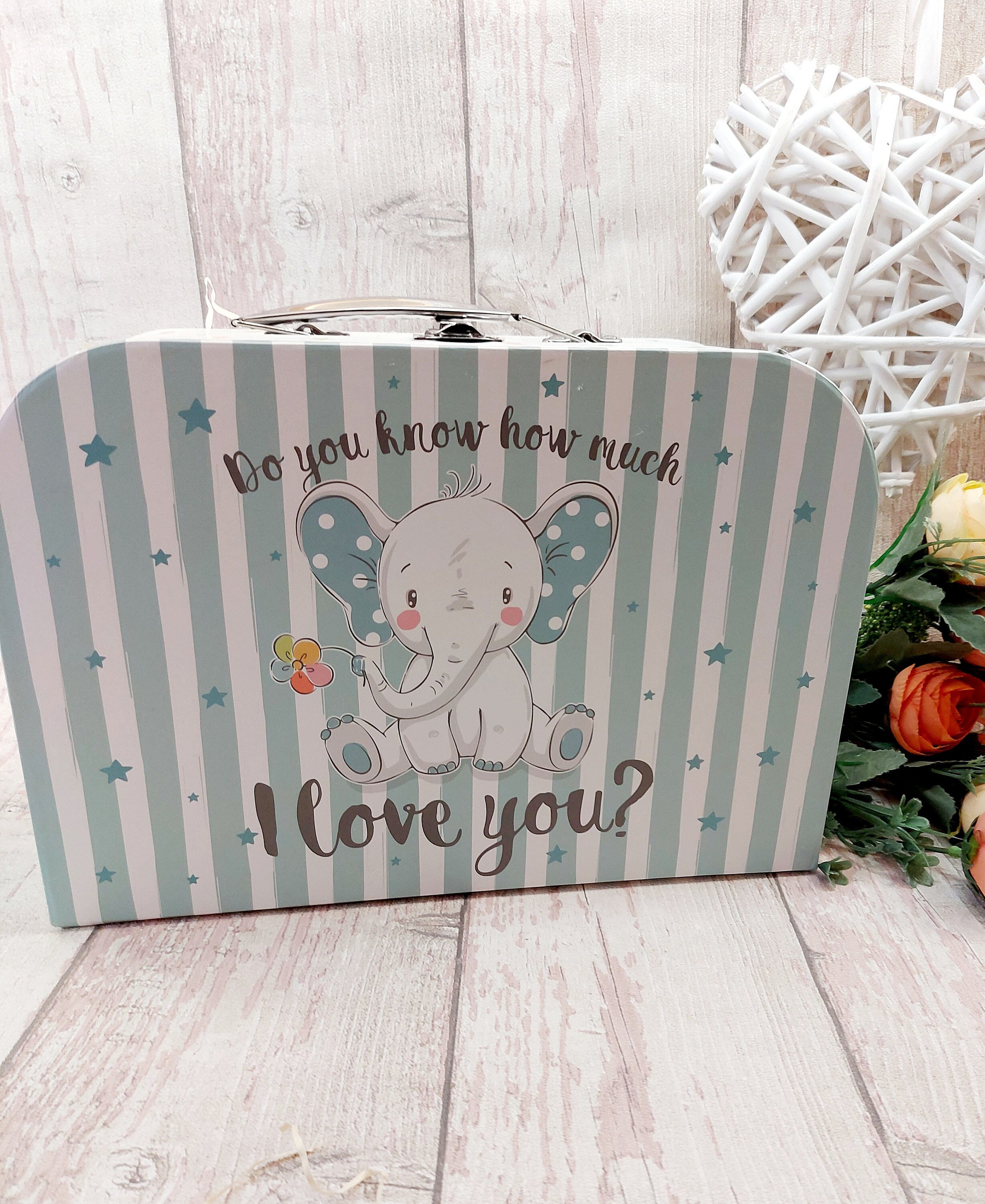 New Unisex Baby Hamper Suitcase Gift Set with Dumbo Disney Etsy