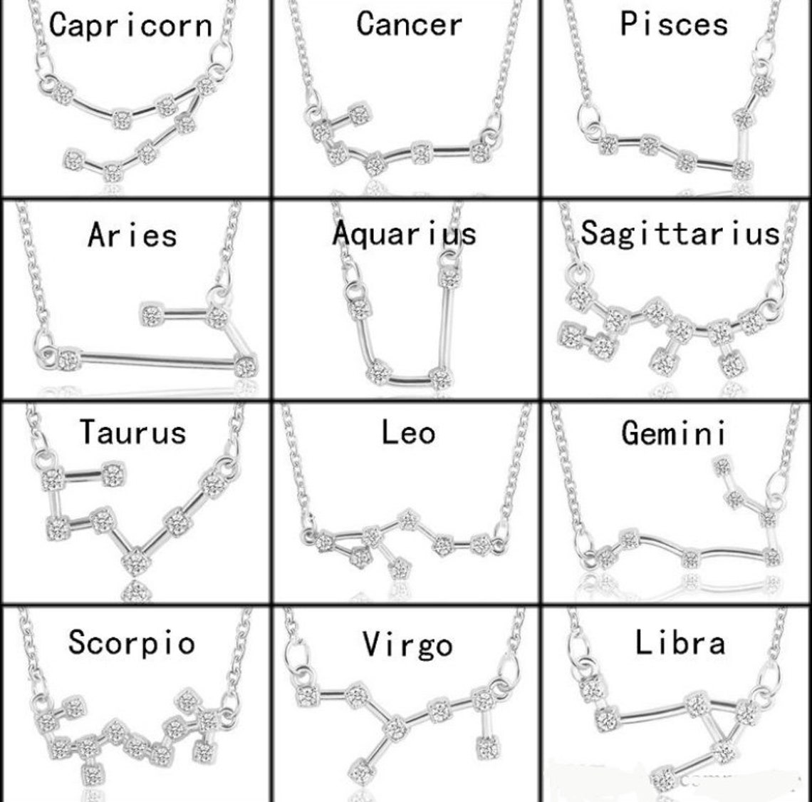 Zodiac Necklace Star Sign Necklace. Zodiac Necklace in Etsy