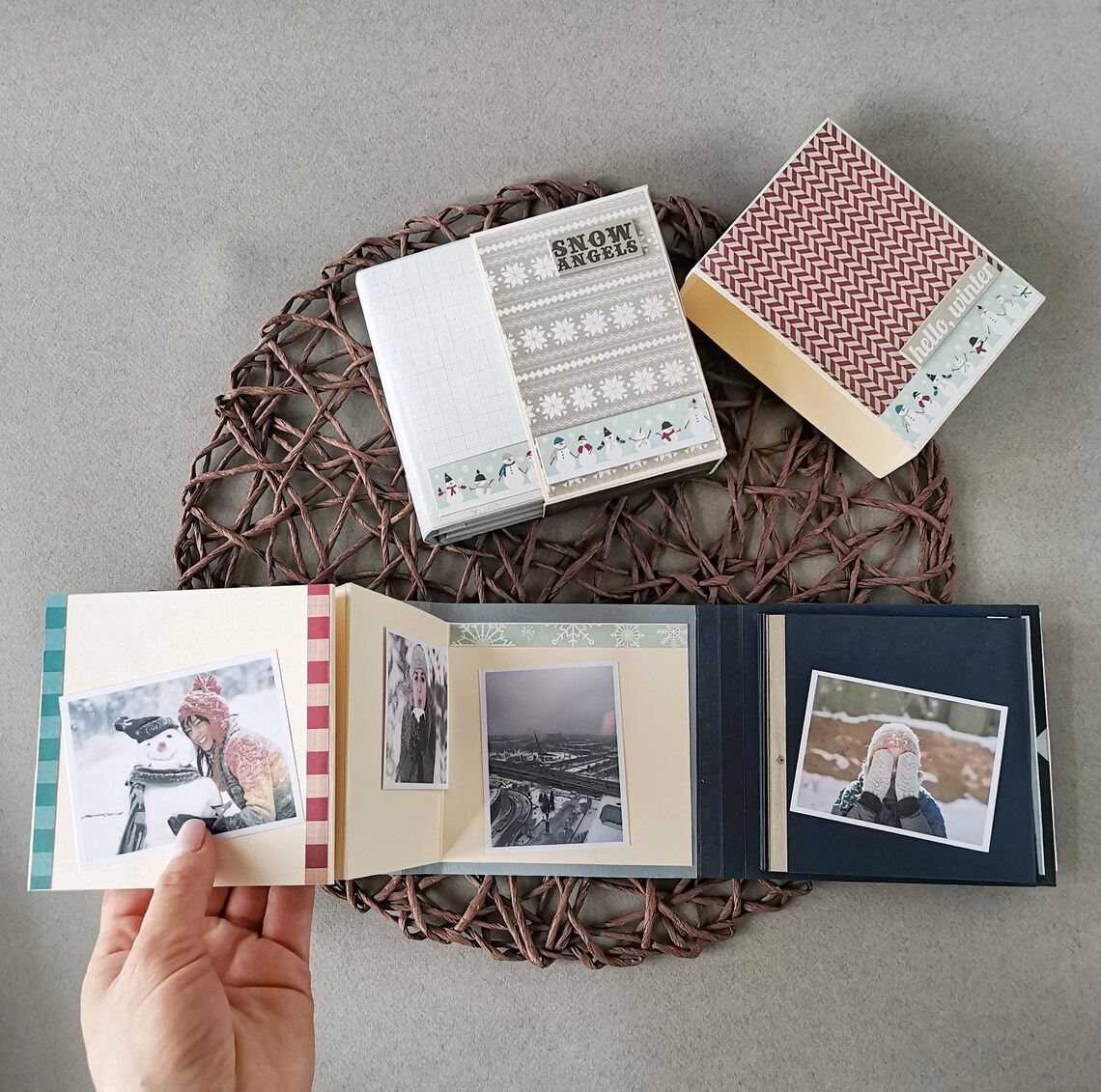 Memory Book 5x5 Photo Album Handmade album Mini Album Etsy