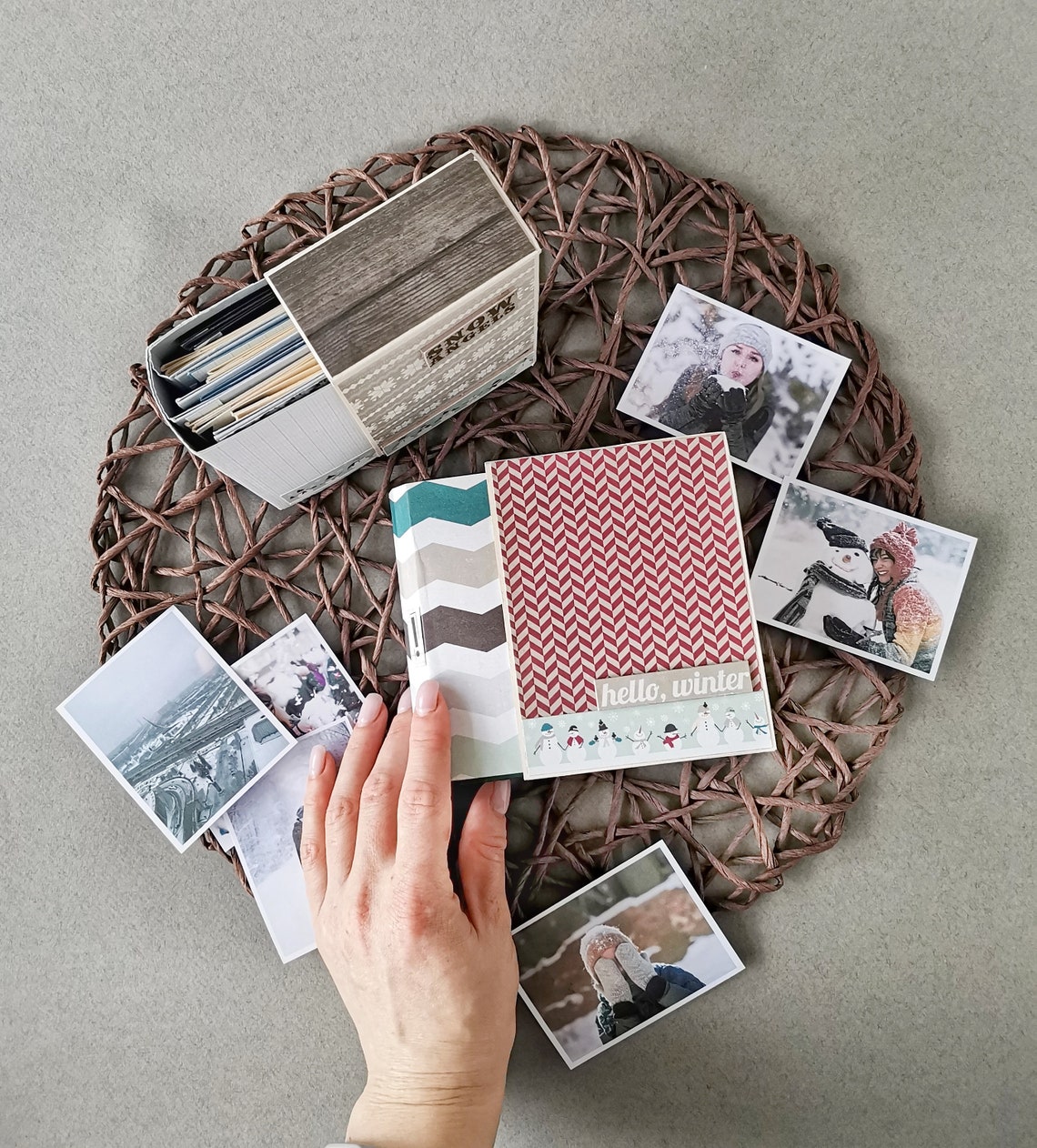 Memory Book 5x5 Photo Album Handmade album Mini Album Etsy