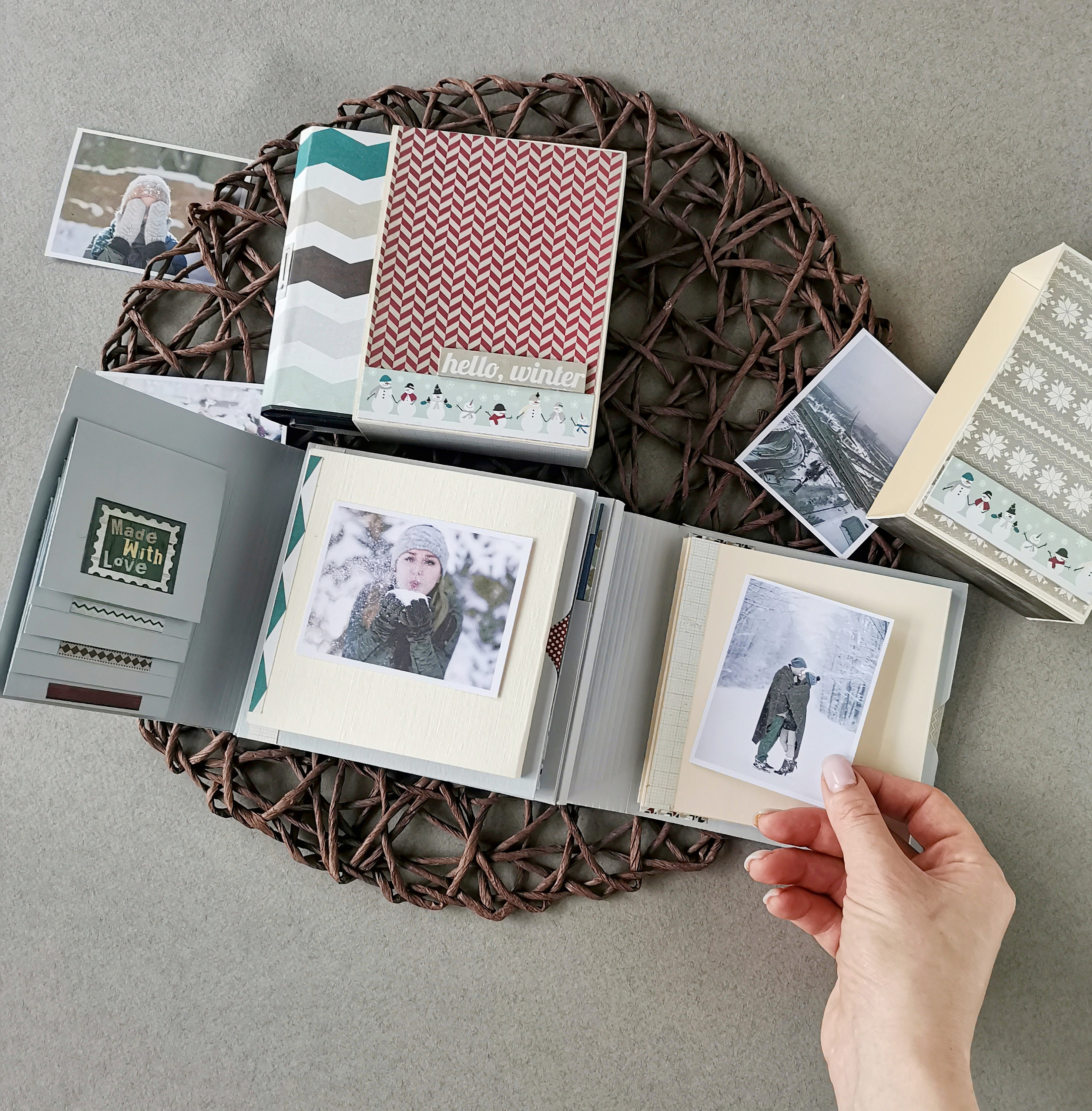 Memory Book 5x5 Photo Album Handmade album Mini Album Etsy