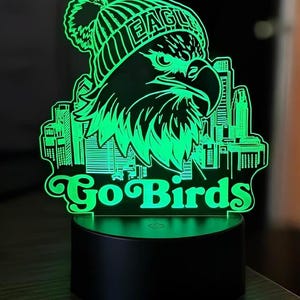 Eagles LED Night Light: Philadelphia Football Fan Decor