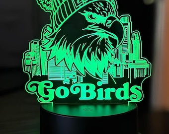 Eagles LED Night Light: Philadelphia Football Fan Decor