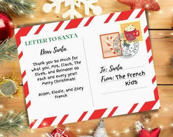 Christmas Letter to Santa | Postcard to the North Pole | Holiday