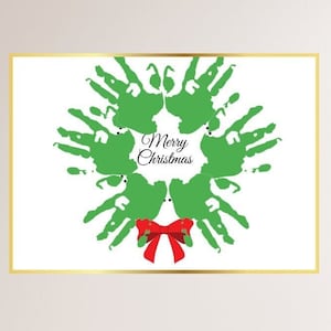 Christmas Footprint Art | Christmas Handprint Art | Christmas Crafts for Kids | Christmas Handprint and Footprint Wreath for Babies