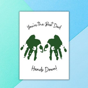 Best Dad Handprint Art | Best Dad Ever Hands Down Handprint Art | Crafts for Kids | Crafts for Infants | Custom Handprint Gift for Dad