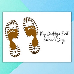 Father&#39;s Day Footprint Art | Father&#39;s Day Handprint Art Craft for Kids | Daddy&#39;s First Father&#39;s Day Footsteps Footprint Craft
